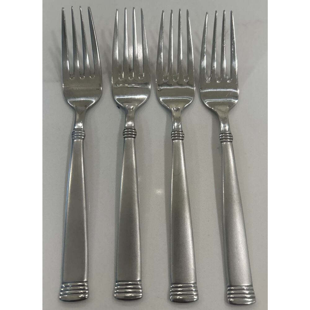 Vtg Wallace NAPOLI-FROST Stainless 18/10 Set of 4 Flatware 7” Salad Forks